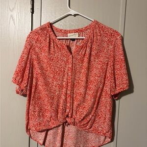 Universal Thread Red Floral Blouse